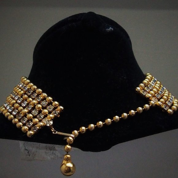 SOLD EBAY Kenneth Jay Lane Vintage Rhinestone Choker - Picture 7 of 9